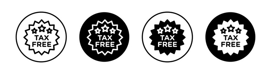 Tax free Simple vector icons illustrations for graphic design.