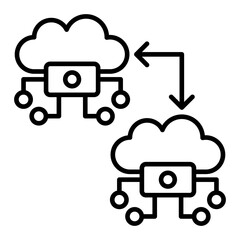 digital twin outline icon vector illustration