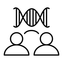 cloning outline icon vector illustration