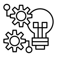 technology outline icon vector illustration