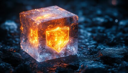 Frozen Fire Shield Cube.