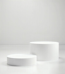 White round stand podium placing products 3d background