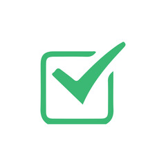 Green tick icon. Check mark icon symbols vector. sign, yes, right, Check box icon with correct, accept checkmark icon. 