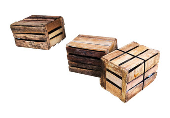 old wooden box isolated