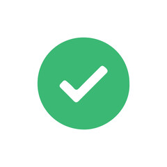 Green tick icon. Check mark icon symbols vector. sign, yes, right, Check box icon with correct, accept checkmark icon. 