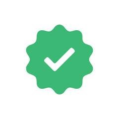 Green tick icon. Check mark icon symbols vector. sign, yes, right, Check box icon with correct, accept checkmark icon.  © MdSamsul