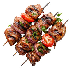 [Transparent Background PNG] Souvlaki on isolated.