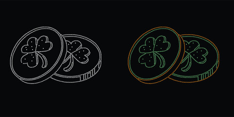 Abstract, beautiful rhinestone glitter motif design. Flower Rhinestone Transfer. Rhinestone template design.