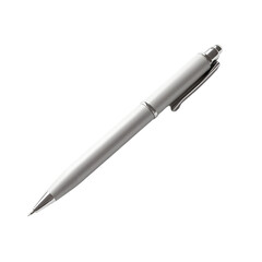 Silver pen isolated on transparent background PNG	
