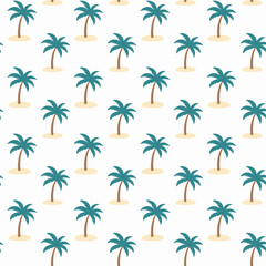 Simple vector palm tree pattern seamless