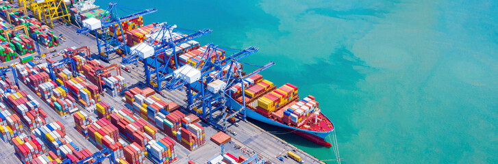 Group of professional foreman man & woman worker, business people, engineer teamwork put their hands together at industrial import-export containers ship yard. logistic.