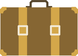 suitcase for carrying goods on long trips. cartoon style