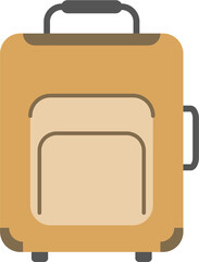 suitcase for carrying goods on long trips. cartoon style