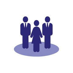 Teamwork Icon Business People Collaboration Symbol