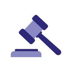 Judge Gavel Icon Law, Justice, Auction Flat Design
