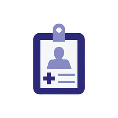 Medical ID Card Icon Healthcare, Patient Record, Clinic
