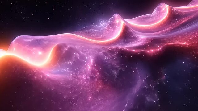 Abstract cosmic waves of swirling nebulae