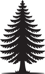 Obraz premium Christmas pine tree vector silhouette