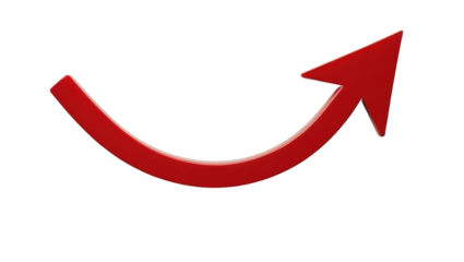 Red Arrow Representing Progress and Direction