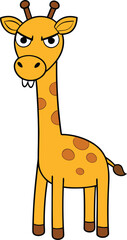 Fototapeta premium giraffe cartoon isolated on white