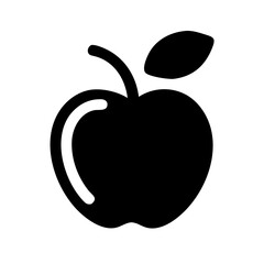 Apple Fruit with Leaf Icon Design