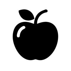 Apple Fruit with Leaf Icon Design