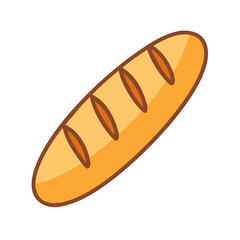 Baguette Bread Loaf Icon Design