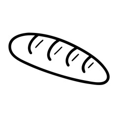 Baguette Bread Loaf Icon Design