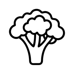 Broccoli Floret Whole Head Icon Design