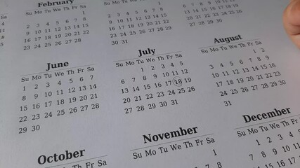 marking 18 July date on the calendar	
