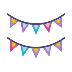 Bunting Flag Banner Icon Design