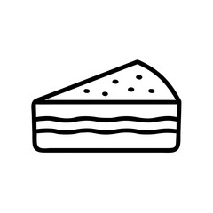 Cake Slice with Layers Icon Design