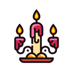 Candlelight Decoration Icon Design