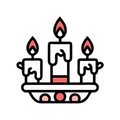 Candlelight Decoration Icon Design