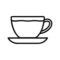 Ceramic Mug on Saucer Icon Design