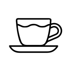 Ceramic Mug on Saucer Icon Design