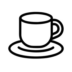 Ceramic Mug on Saucer Icon Design
