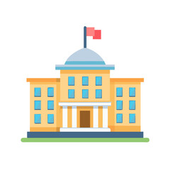 City Hall Government Building Icon Design