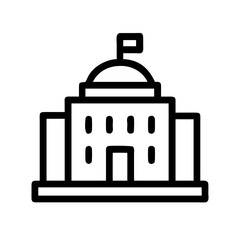 City Hall Government Building Icon Design