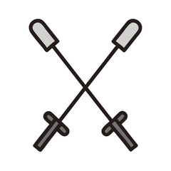 Crossed Ski Poles Icon Design