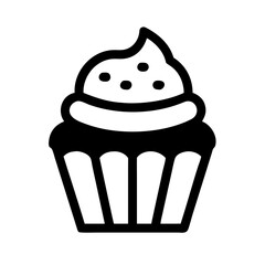 Cupcake with Frosting Icon Design