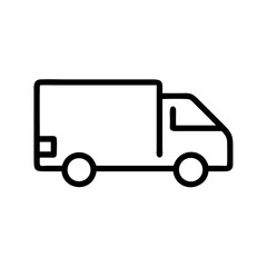 Delivery Van Front Side Icon Design

