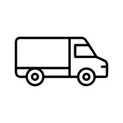 Delivery Van Front Side Icon Design


