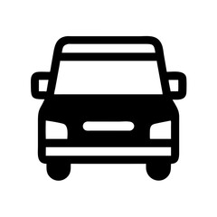 Delivery Van Front Side Icon Design

