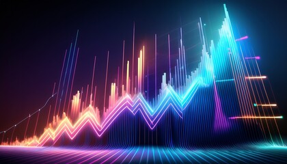 A vibrant representation of upward growth trends.  