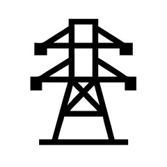 Electrical Power Transmission Tower Icon Design