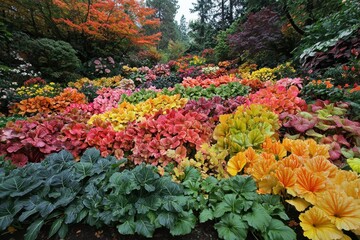 Fototapeta premium Autumn gardening tips, planting schedules, vibrant foliage.