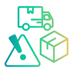 distribution Line Gradient Icon