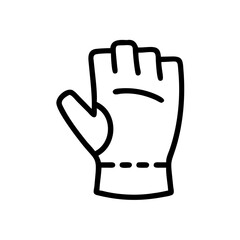 Obraz premium Fingerless Glove Front View Icon Design