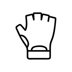 Fingerless Glove Front View Icon Design
